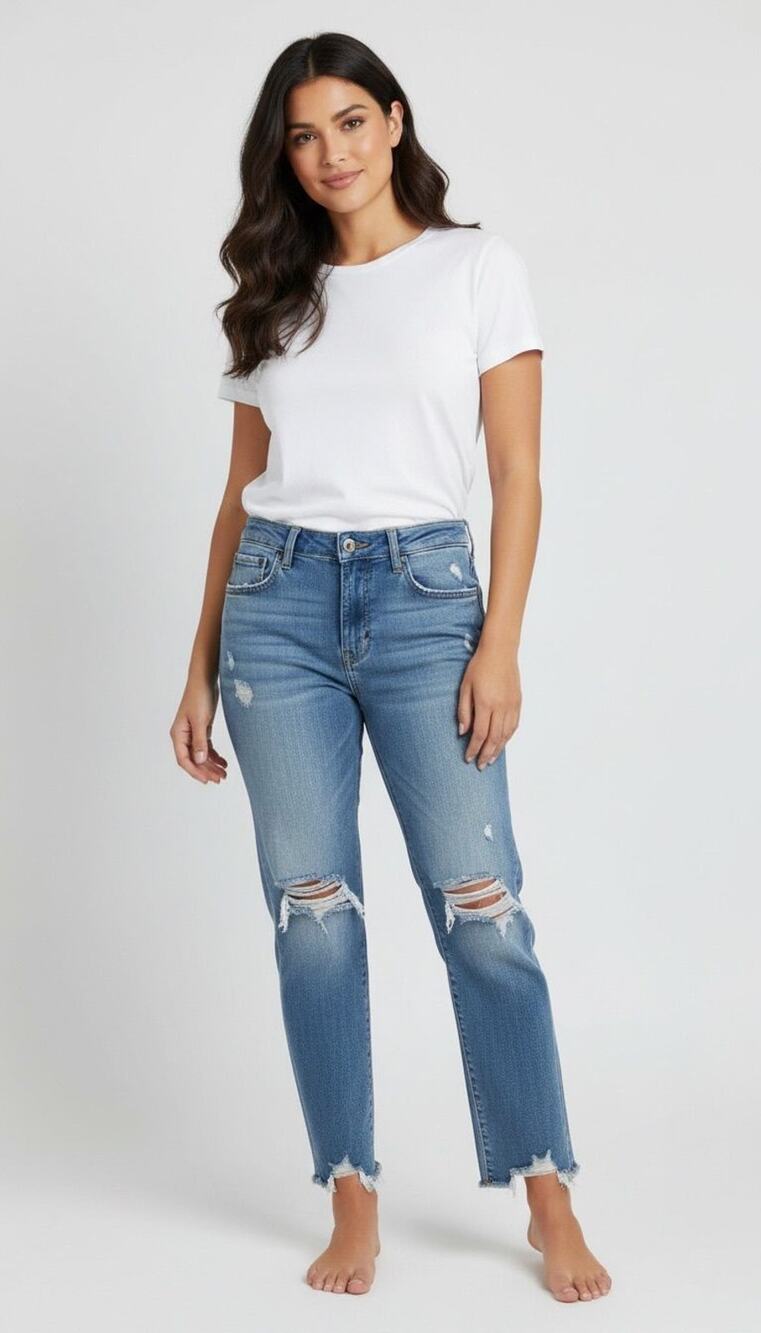 Moussy Vintage Distressed Skinny Jeans Size 26 Pre-Loved MSRP $280